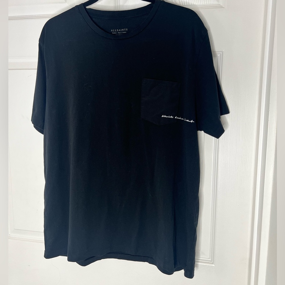 All Saints Black Relaxed Fit Men’s T-Shirt Sz M